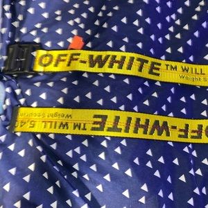 off-white industrial belt yellow/black